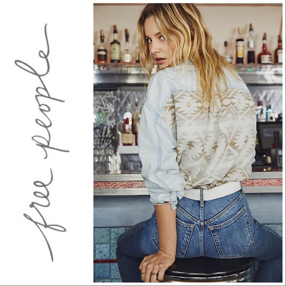Free People Tops - We the Free “Echo Rock” Chambray Button up
